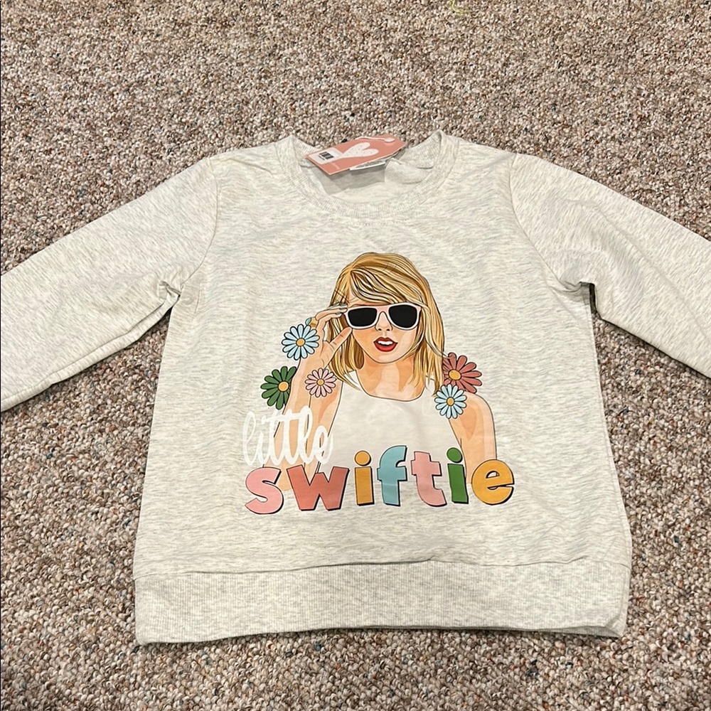 Kids 'Little Swiftie' Graphic Sweatshirt - Light Heather Gray